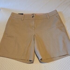 J. Crew Women's Tan 7 Inch Bermuda Shorts New With Tags